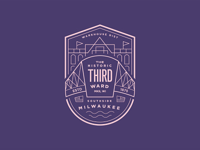 Third Ward Badge Design badge design illustration typography vector