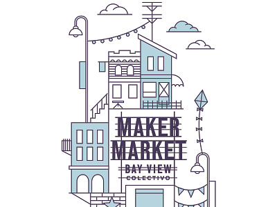 Maker Market Illustration design illustration typography vector