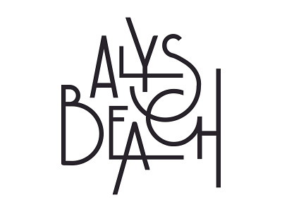 Alys Beach design typography vector