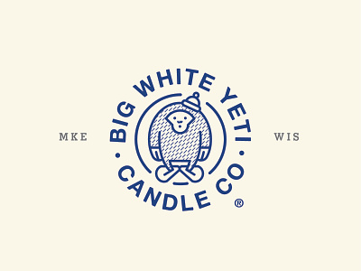Big White Yeti Branding badge branding design illustration logo typography vector