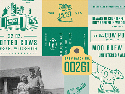 Spotted Cow beer branding design farm illustration logo packaging packaging design typography vector