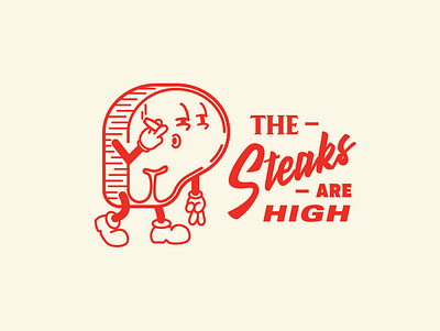 High Steaks branding design illustration retro retro design type typography vector vintage