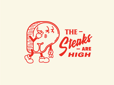 High Steaks branding design illustration retro retro design type typography vector vintage