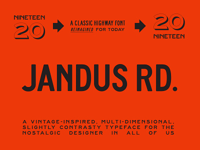 Jandus Road - A Highway Display Font