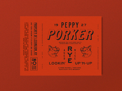 Peppy Porker - Made with Jandus Road creative market design label packaging retro type type design type designer typeface typeface design typography vector whiskey