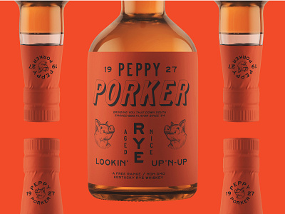 Peppy Porker - Made with Jandus Road creative market design label label design package design packaging retro type type design type designer typeface typography vector whiskey