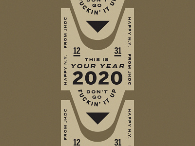 Happy New Year! badge design illustration retro ticket type typography vector vintage