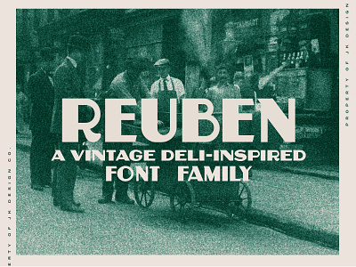 Reuben: A Vintage Display Font branding creative market deli design font font design new york retro type type design typography vector