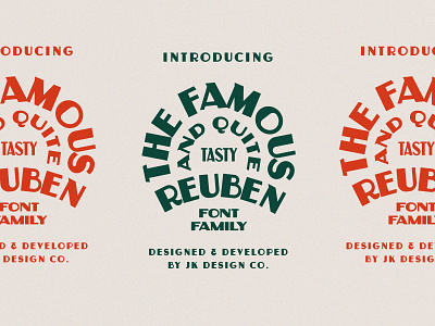 Reuben: A Vintage Display Font art deco badge creative market design font design retro type type design typography vector vintage