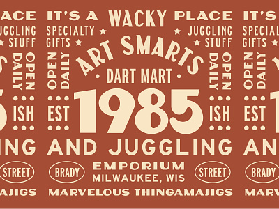 --2/52-- Art Smart's Dart Mat & Juggling Emporium