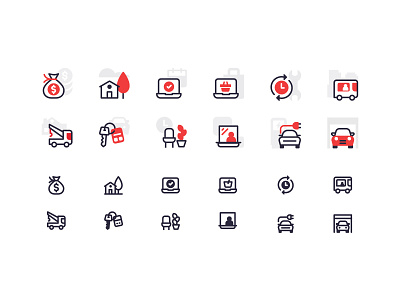 Auto Icons house icon illustration ui vector