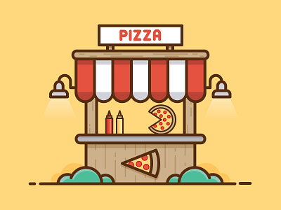 Pizza Stand 365 daily challenge icon pizza stand vector