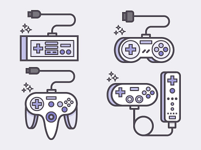 Controllers 365 daily challenge games icon nintendo vector