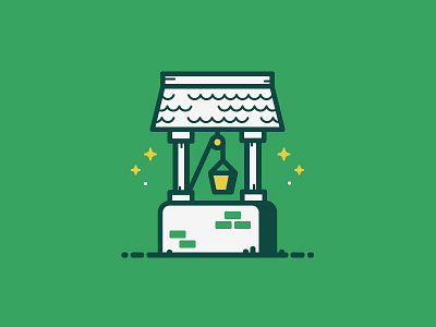 Wishing Well 365 daily challenge icon outline vector