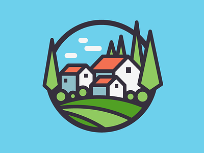 Italy country europe home house icon italy outline thick stroke vector