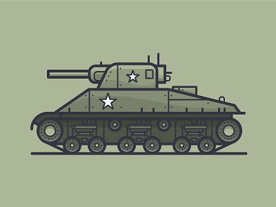 Tank army daily challenge icon military outline vector