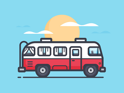 Tour Bus bus car daily challenge icon van vector