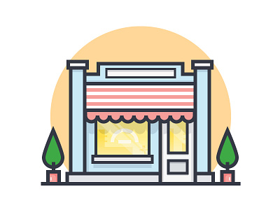 Cake Shop bakery daily challenge front icon shop store tree vector window