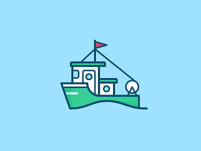 Fishing Boat by Scott Tusk on Dribbble