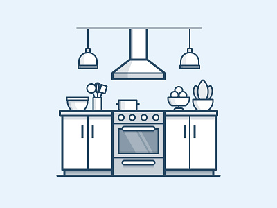 Kitchen Icon daily challenge home house icon kitchen lighting vector