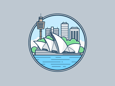 Sydney cloud daily challenge icon ocean opera house sydney tower vector water