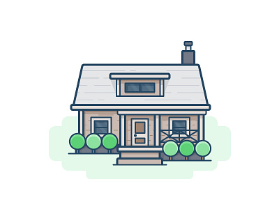 Cabin daily challenge home house icon tree vector