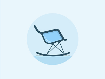 Eames Rocker daily challenge eames furniture icon vector