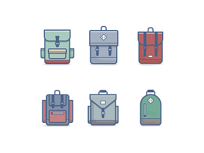 Backpack Icons daily challenge icon vector