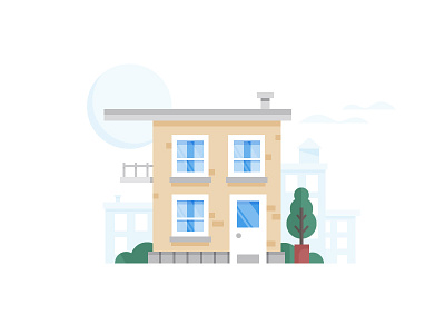 Remix! apartment building house icon illustration vector