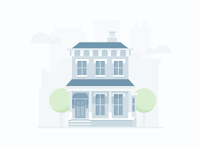 House building home illustration pittsburgh tree vector