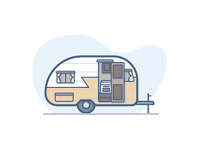 Camper icon illustration vector