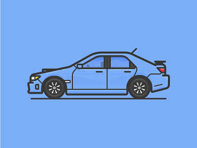 WRX auto car icon illustration subaru vector