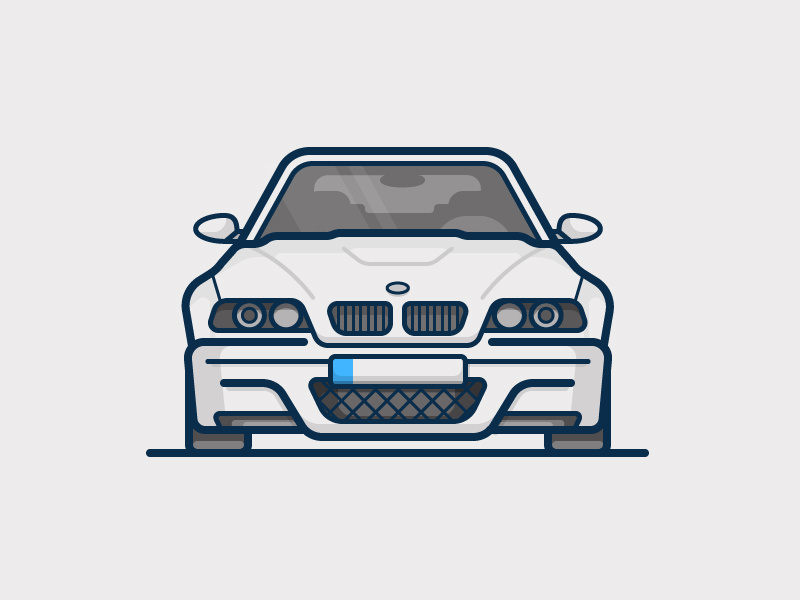 M3 bmw auto car illustration icon vector