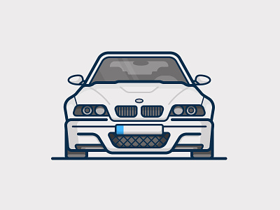 M3 auto bmw car icon illustration vector