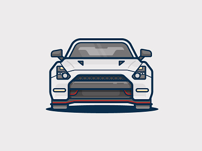GTR icon illustration nissan race car skyline vector