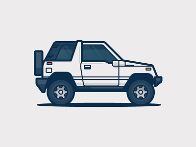 Sidekick 4x4 car icon illustration truck vector