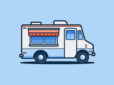 Food Truck auto car icon illustration truck vector