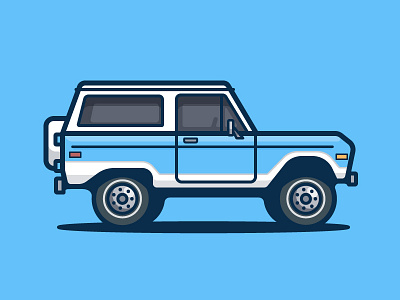 Bronco auto car ford icon illustration truck vector