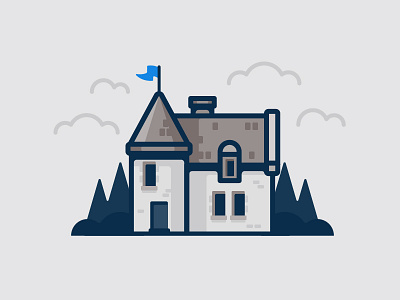 🍄🍄🍄 clouds home house icon illustration vector