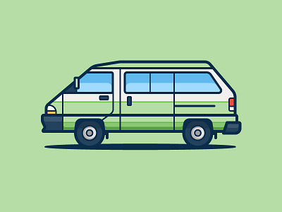 Toyota Space Van auto car icon illustration vector