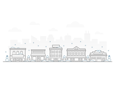 Winter Skyline by Scott Tusk on Dribbble