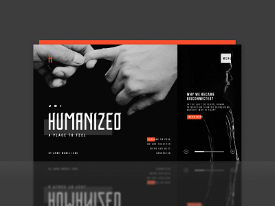 Humanized - Blog And Journal Website Concept color dark dark theme dark ui design figma minimal ui ux web