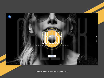 Daily Dark UI/UX Challenge 02 - Obelisk dark dark theme dark ui design figma minimal ui ux web