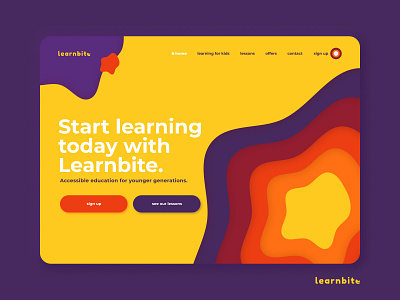 Learnbite - Learning Website App DEMO color colorful design figma illustration kids app ui ux vector web