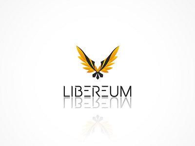 Libereum logo design brand branding eagle logo logo logo design modern sport logo typography