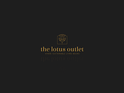 The Lotus Outlet brand branding design fashion fashion company golden high end logo logo design lotus luxury outlet outlet fashion typography