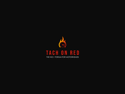 Tach On Red Logo design brand branding design fire forum logo logo design tachometer vector