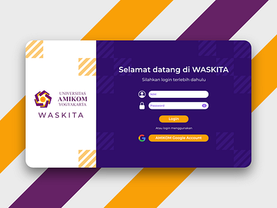 AMIKOM Waskita Login Page Re-Design design ui web