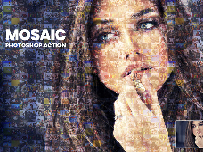 Mosaic Photoshop Action creative creative design irmuundesign mosaic overlay photo effect photo filter photoshop photoshop action