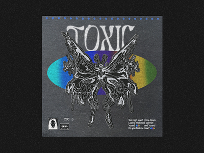 Poster conception - TOXIC britney butterfly design graphic graphic design graphics gray illustration logo noise procreate texture ty typography ui visual